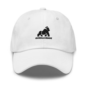 GorillaBrave (White) Fitted Dad Hat