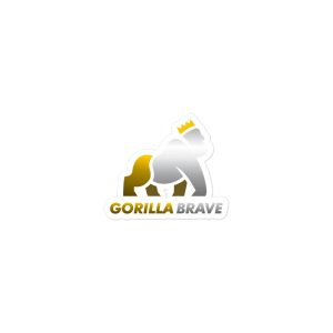 GorillaBrave (Yellow/White) Bubble-free stickers