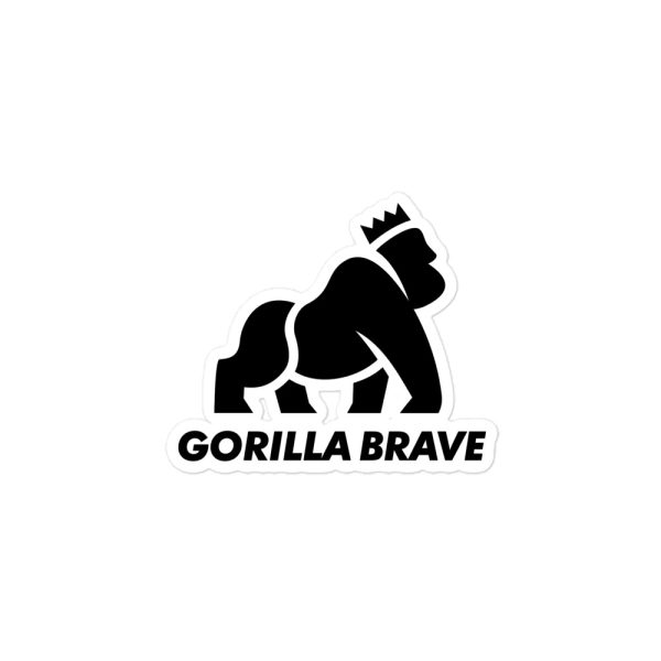 GorillaBrave (Black/White) Bubble-free stickers - Image 3