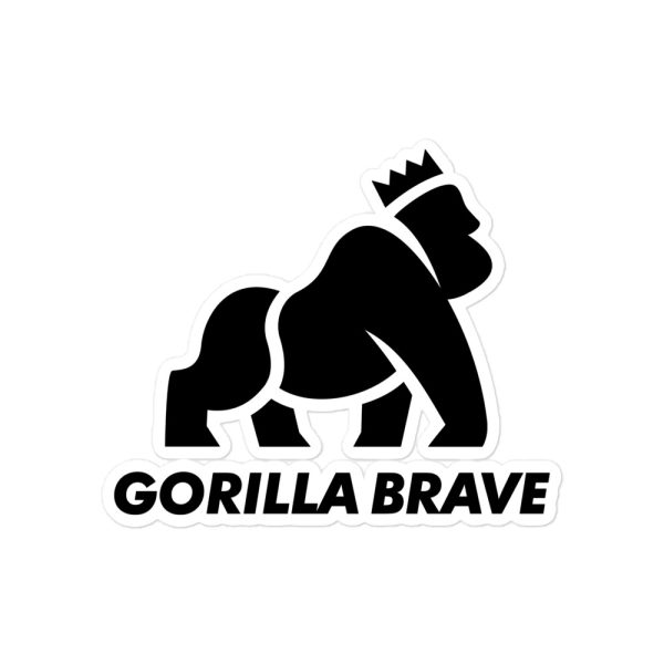 GorillaBrave (Black/White) Bubble-free stickers