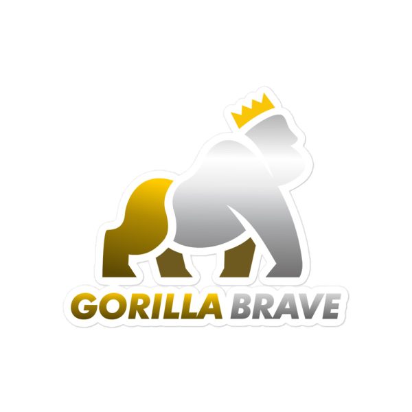 GorillaBrave (Yellow/White) Bubble-free stickers